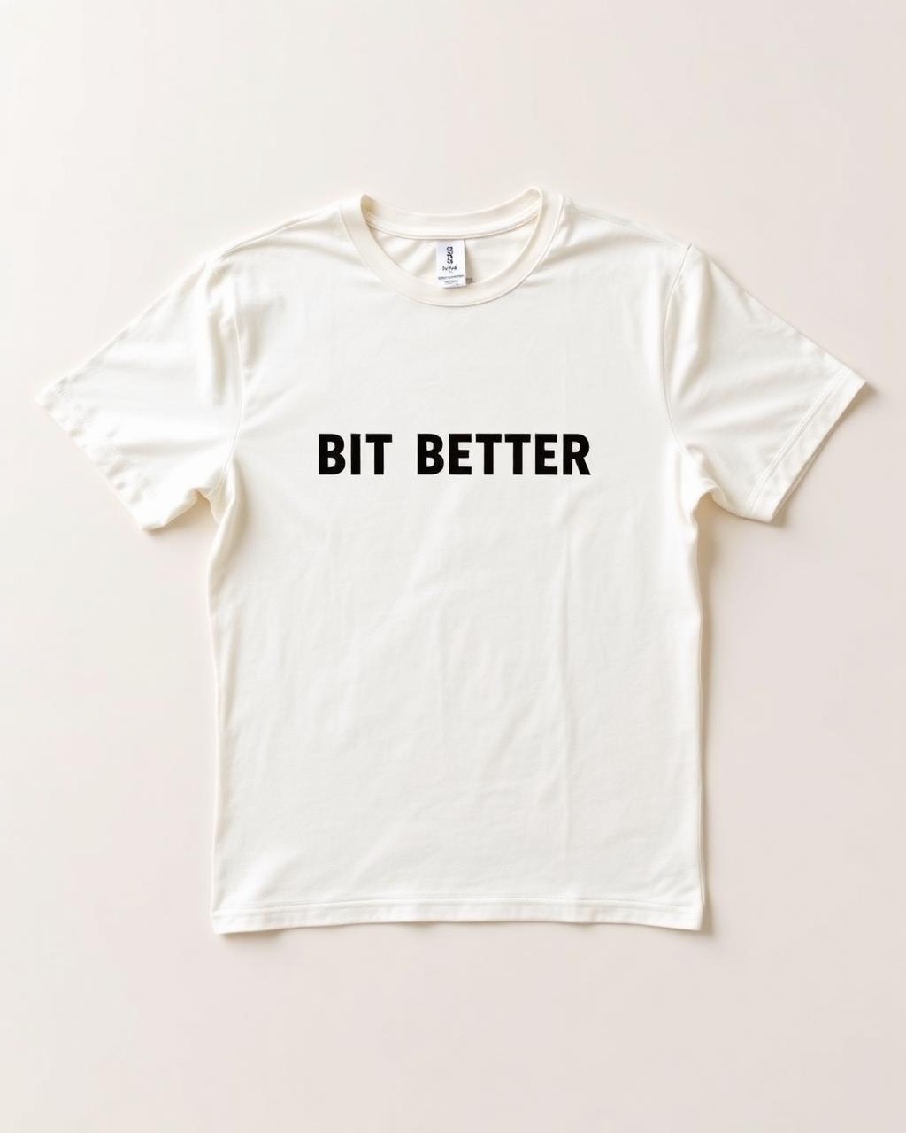 Bit Better Logo Tee in cream