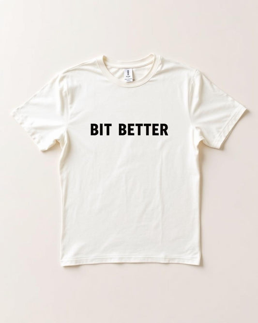 Bit Better Logo Tee in cream